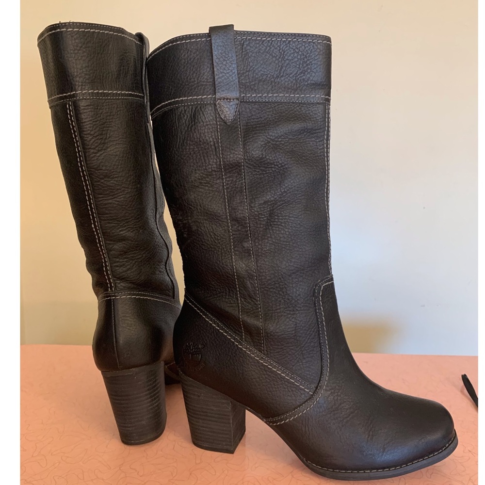 Timberland Ruston Leather Waterproof Heeled Boots